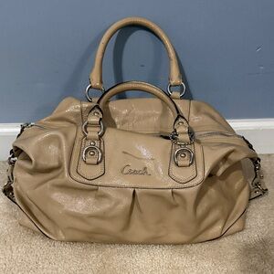 Coach Beige Leather Satchel